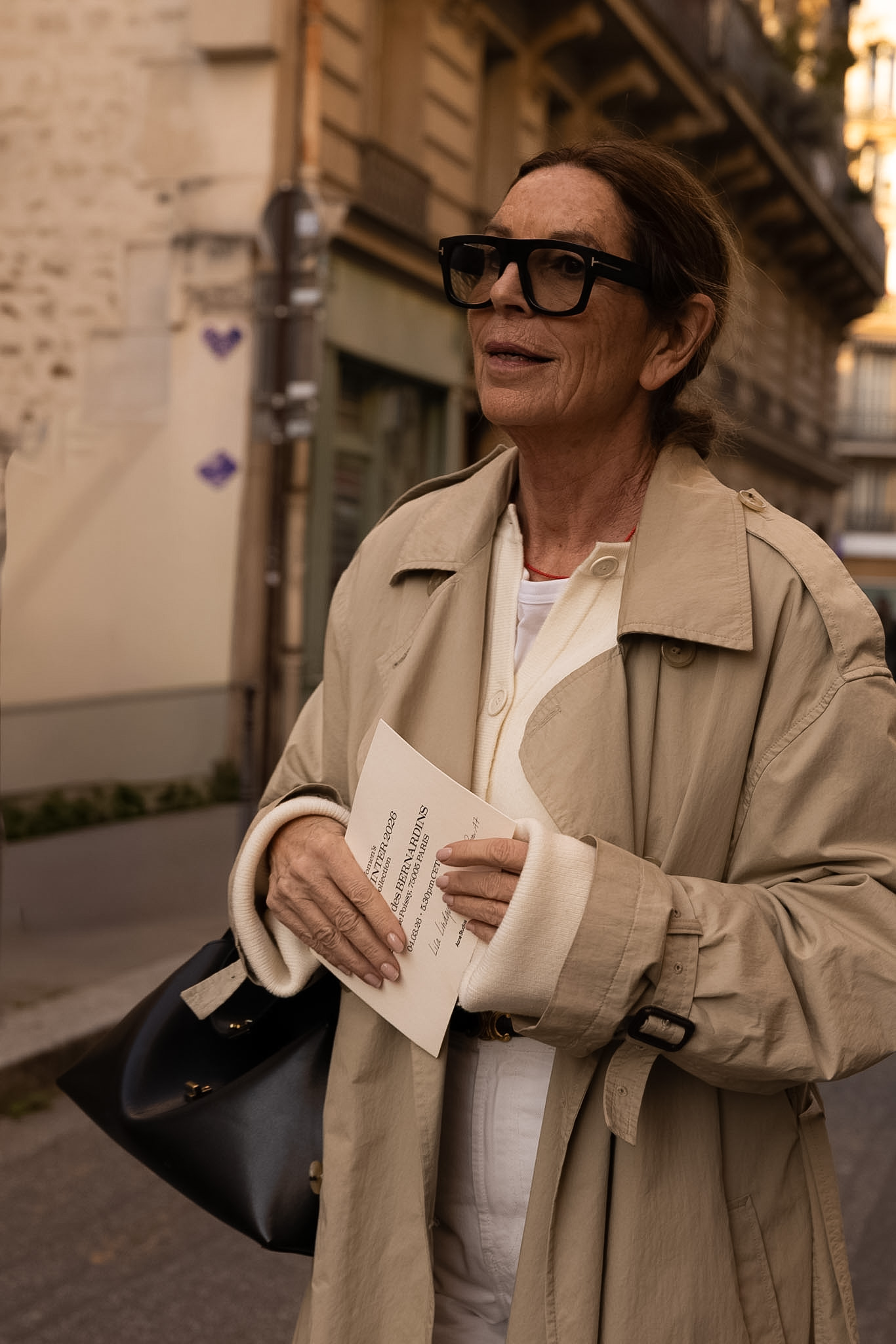 Lisa Lindqwister captured outside ACNE Studio. Streetstyle captured outside Acne Studio in Paris AW26/27. Paris street style captured outside of Acne Studio on 5 March 2026.